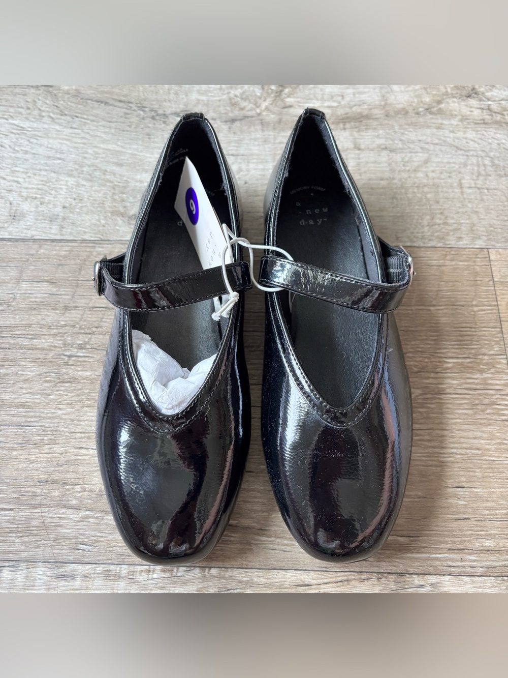 A New Day Maryjane Flat shoes patent leather in black size 6